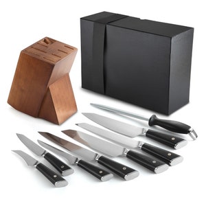 HTC-17 VG10 Damascus Knife set Bamboo Box Stainless Damascus Professional Chef Knife Set Quality image 4