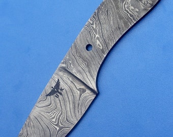 HTK-46  Damascus Knife custom handmade skiner blank blade / Great quality