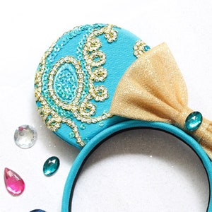 Princess Jasmine Inspired Mouse Ears, Princess Jasmine Mouse Ears, Princess Mouse Ears, Mouse Ears