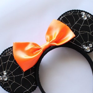 Spider Mice Mouse Ears, Halloween Mouse Ears, Spooky Season Mouse Ears, Spider Web Mouse Ears, Mouse Ears