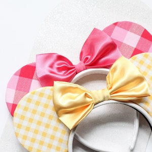 Summer Gingham Mouse Ears, Gingham Mouse Ears, Mouse Ears