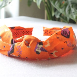 Halloween Top Know Headband, Top Knot Headband, Fabric Headband, Headband