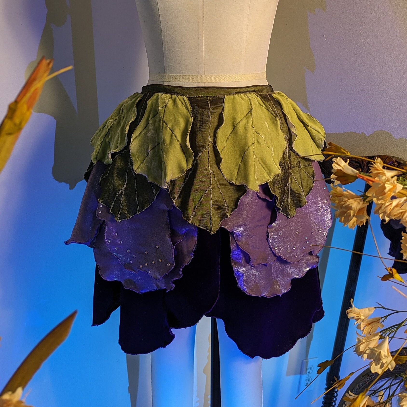 Custom Deluxe Petal Skirt, Fairy Skirt, Adult Fairy Skirt, Tatter Skirt
