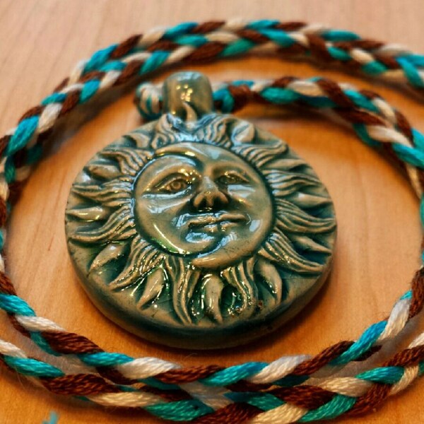 Sun and Moon Half Face Pendant Wrap