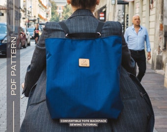 Convertible backpack pdf sewing pattern