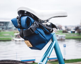 Cycling bag, Saddle bag, Bike bag, Roll top bag, Bicycle accessories, bicycle bag, waterproof bag, seat bag, bicycle gift, gift for cyclist
