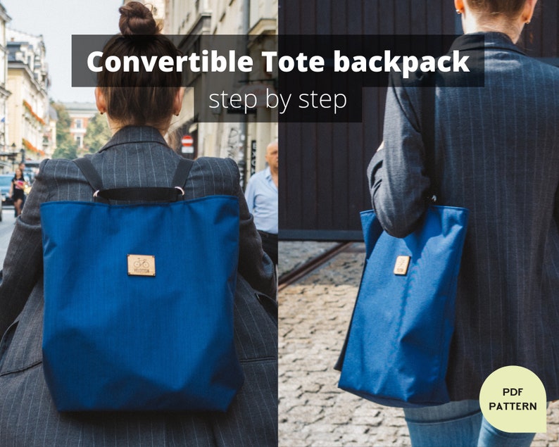 Convertible backpack pdf sewing pattern image 2