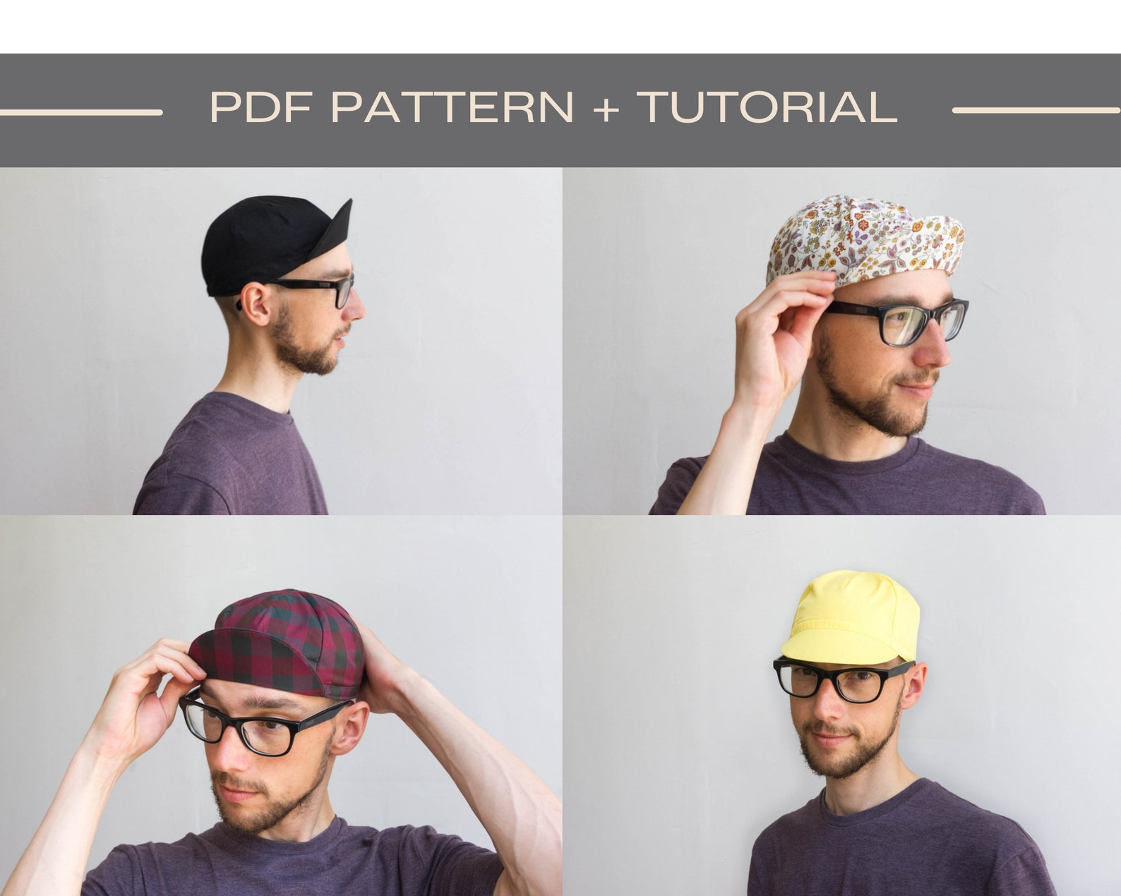 Cycling Cap Sewing Tutorial PDF Pattern Etsy
