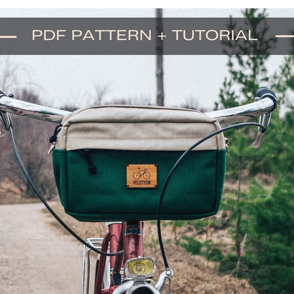 Handlebar bag bike Pattern and Tutorial PDF