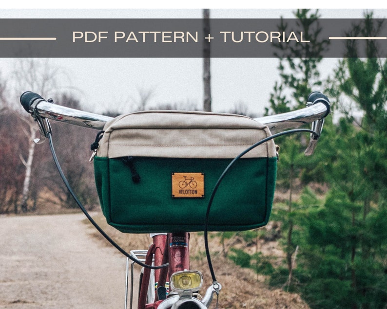 Handlebar bag bike Pattern and Tutorial PDF image 1