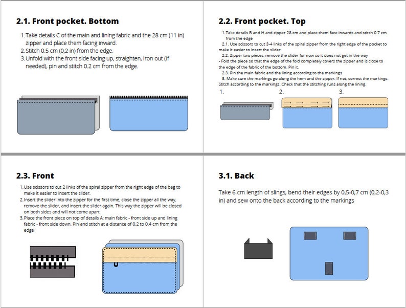 Bicycle handlebar bag PDF Pattern and Tutorial image 7