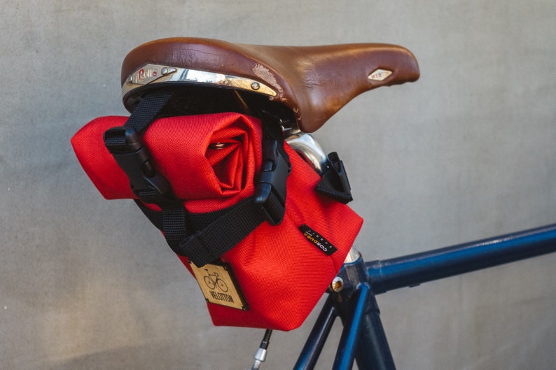 Bike saddle bag Waterproof roll top bicycle bag Etsy