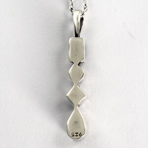 80's amethyst citrine peridot garnet sterling geometric pendant, 925 silver rectangle circle diamond teardrop gems necklace image 7