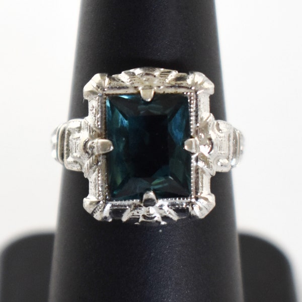 Faux Blue Topaz Ring - Etsy