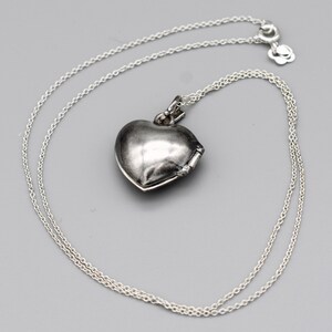 90's CW 925 silver diamond heart locket, open work sterling designer bling sweetheart necklace image 5