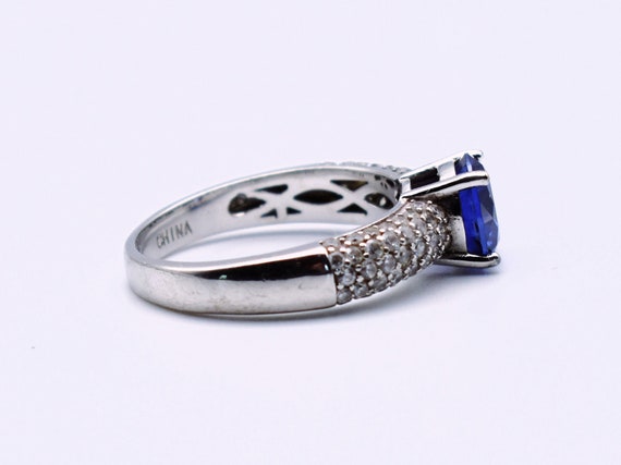 Buy 90 s Blue Iolite Pave Cz s Sterling Silver Size 9.25 Bling Ring GM 925 China Multi Stone Statement Online in India Etsy