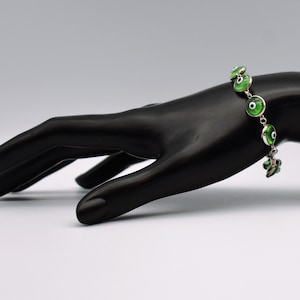 MYSTIC JEWELS By Dalia - Orecchini a forma di occhio turco, in argento Sterling 925 e Argento (Blu chiaro