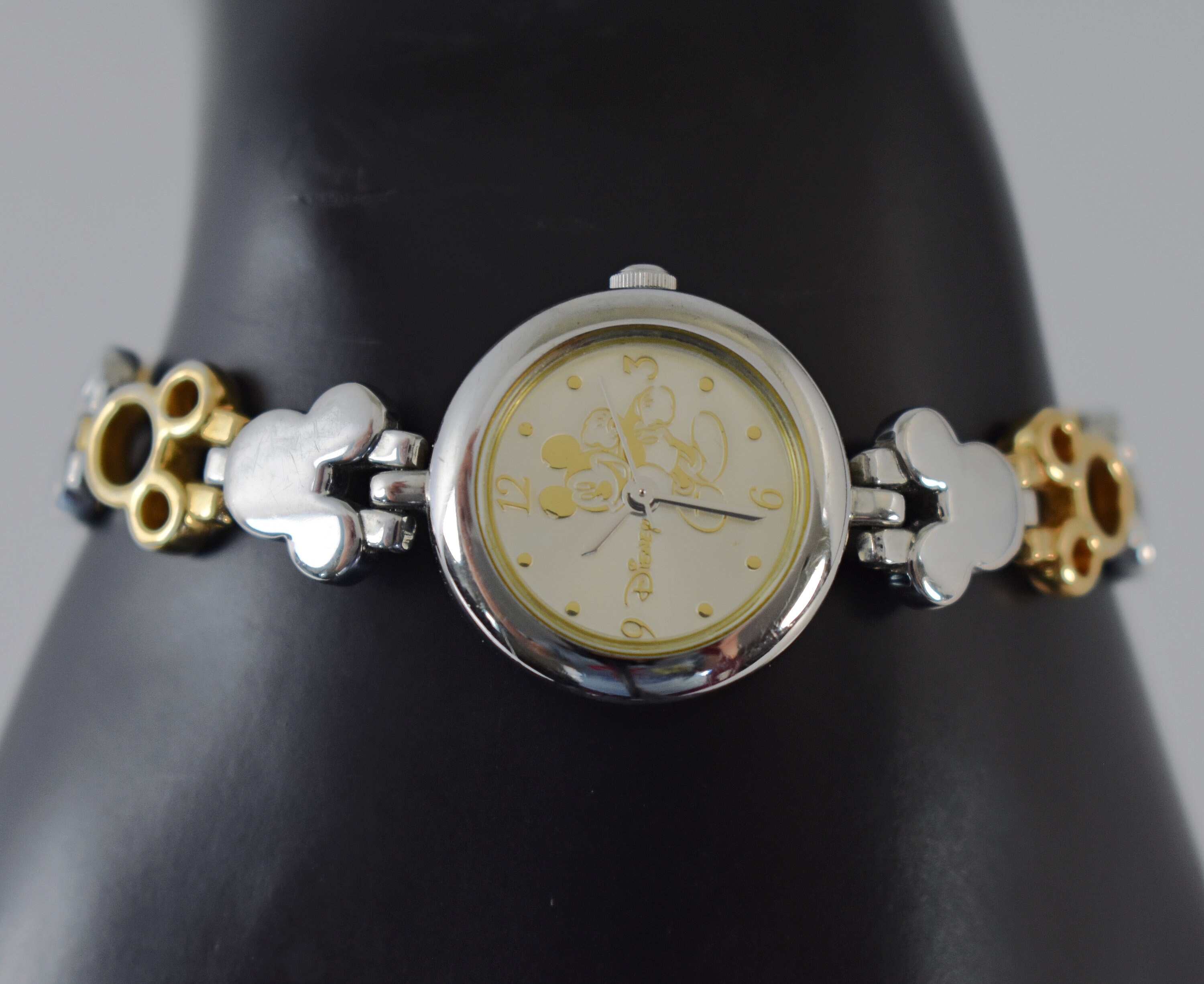 80's Disney by SII MC0244 Gold Mickey Mouse Wrist Watch