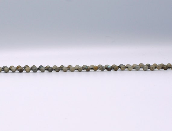 Long 80's labradorite bead boho necklace, double … - image 7