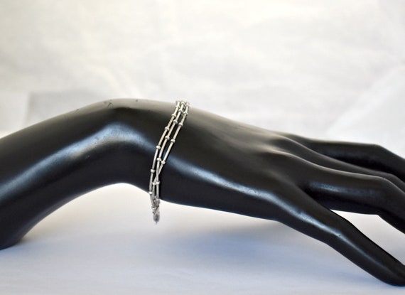Minimalist 80's Italy beaded sterling snake chain… - image 7