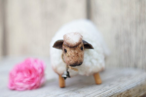 Christmas Ornament wit lam decor Christmas decor kerst sok Zwart en wit schaap lam primitieve Decor boerderij Decor | Etsy