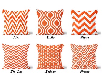 Orange Throw Pillow Over 70 Customisable Or Handmade Options Etsy