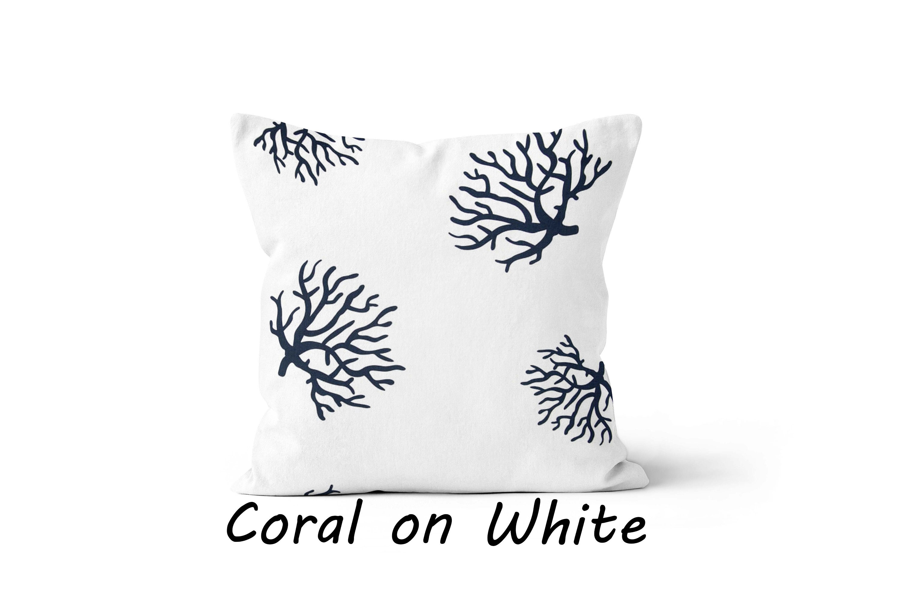 Blue and White Throw Pillow Cover.Dark Blue Decorative Etsy