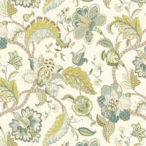 Jacobean Window Curtains.Finders Keepers Curtains.Blue Floral Curtains.Green Curtains.Red Curtain Panels. Orange Curtain.Kitchen Curtains image 5