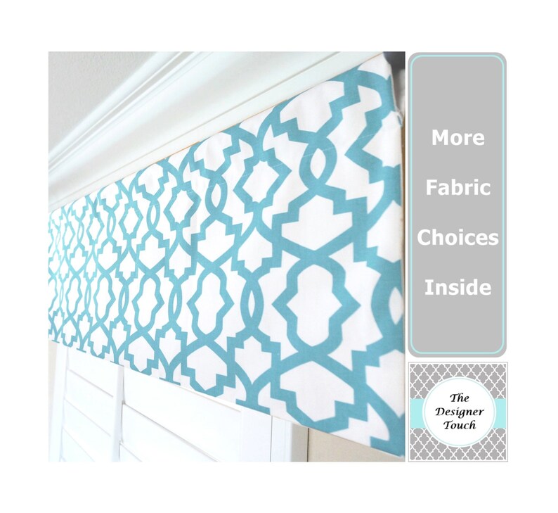 Aqua Blue Valance.light Blue Curtain Valance.coastal Blue Etsy