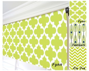 Lime Green Valance. Geometric Window Curtains. Moroccan Quartrefoil Valance. Light Green Curtains. Kitchen Valance.  Peacock Feather Decor