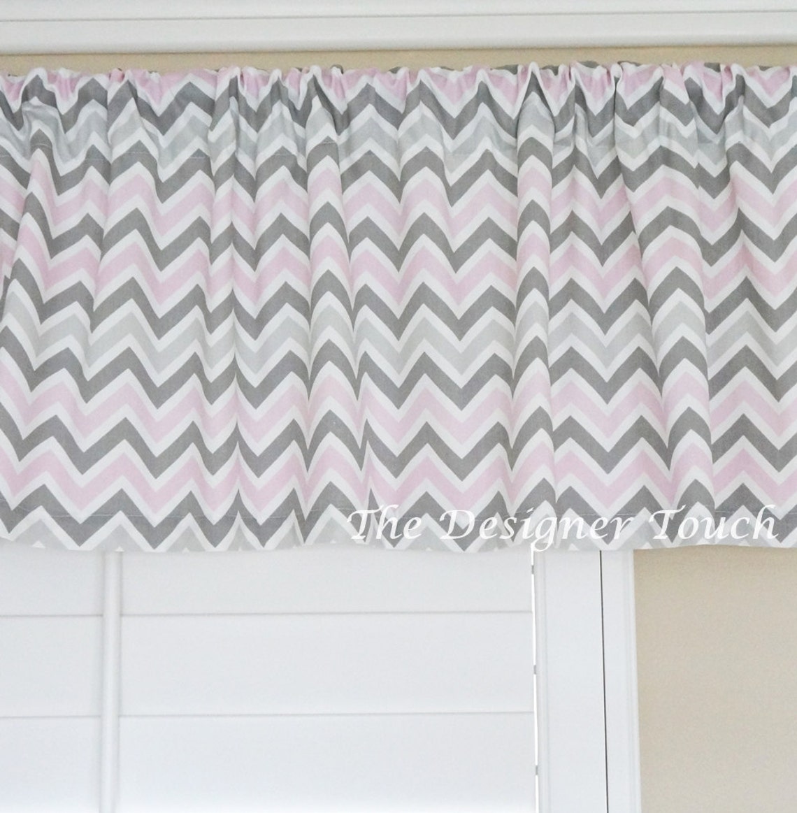 Pink Grey Valance Gray Window Treatment Nursery Valance Taupe Etsy