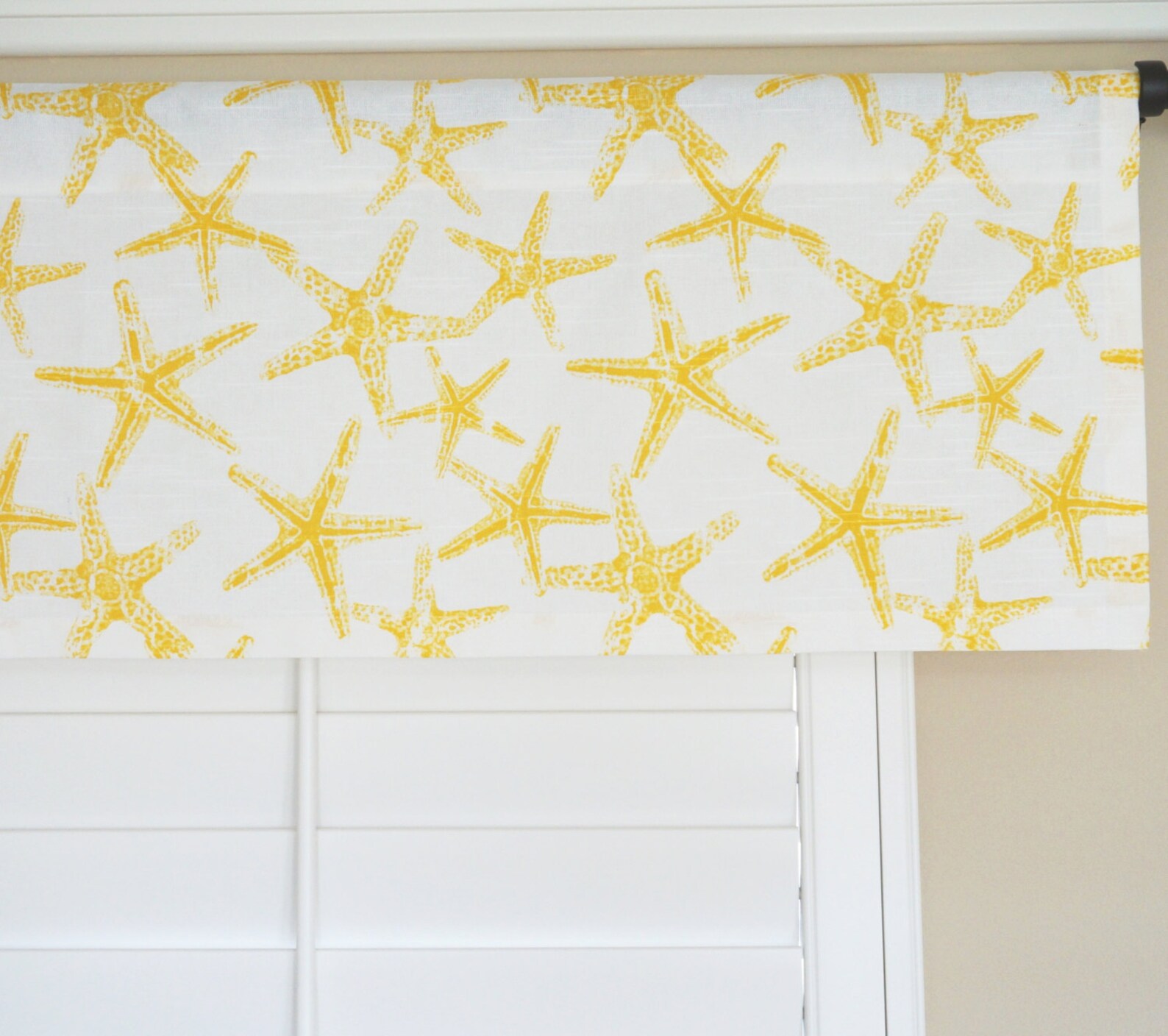 Yellow Window Valanceyellow Window Treatmentskitchen Etsy