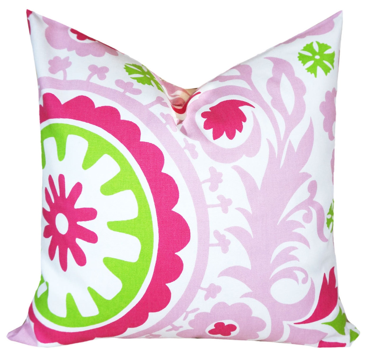Hot Pink Decorative Pillow Cover.green Throw Pillow.owl Etsy