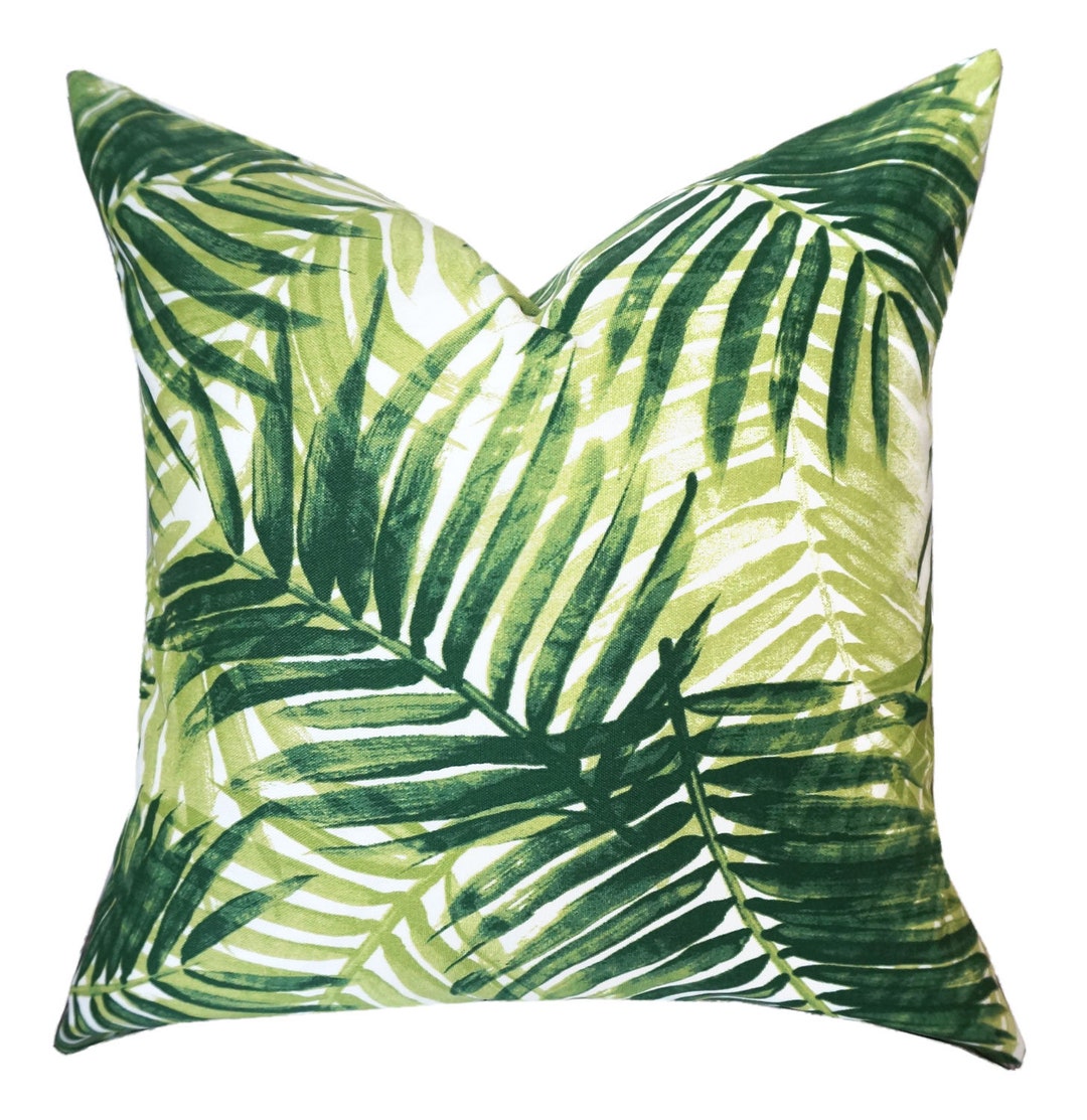 Tommy Bahama Outdoor Pillow Cover.palm Pillow.green Throw Pillows