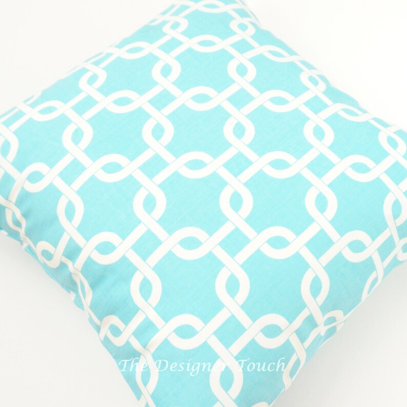 Light Blue Toss Pillow Cover Aqua Blue Throw Pillow Euro Sham Etsy