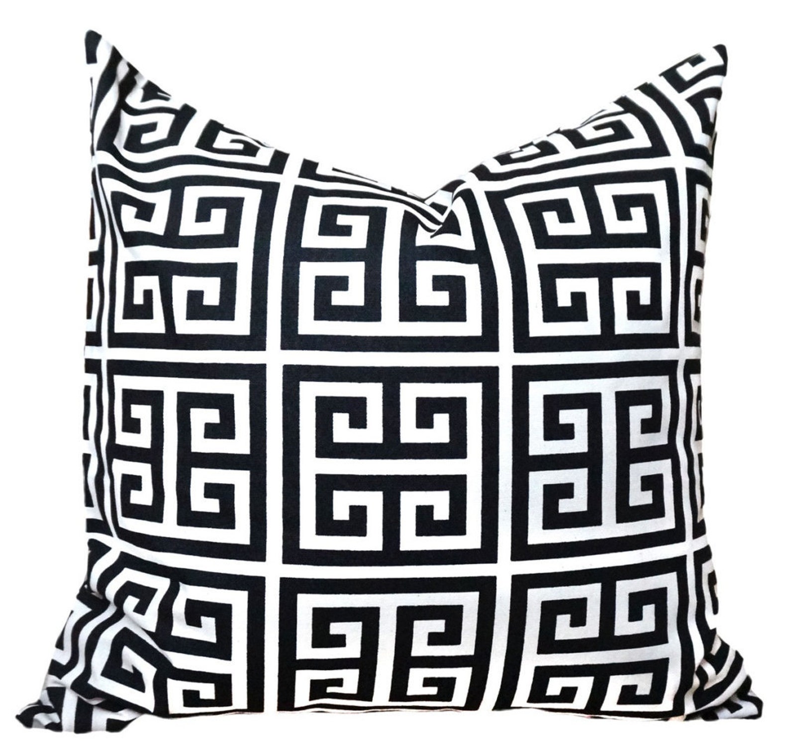 Black and White Decorative Pillows.pillow Covers.greek Key Etsy