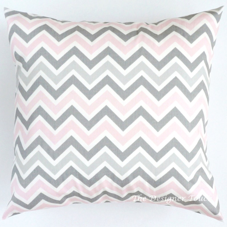 Pink Grey Throw Pillow Cover.Pink Toss Pillow.Damask Pillows.Pink Pillows.Decorative Pillow.Chevron Pillow.18x18,20x20.Any Size image 2