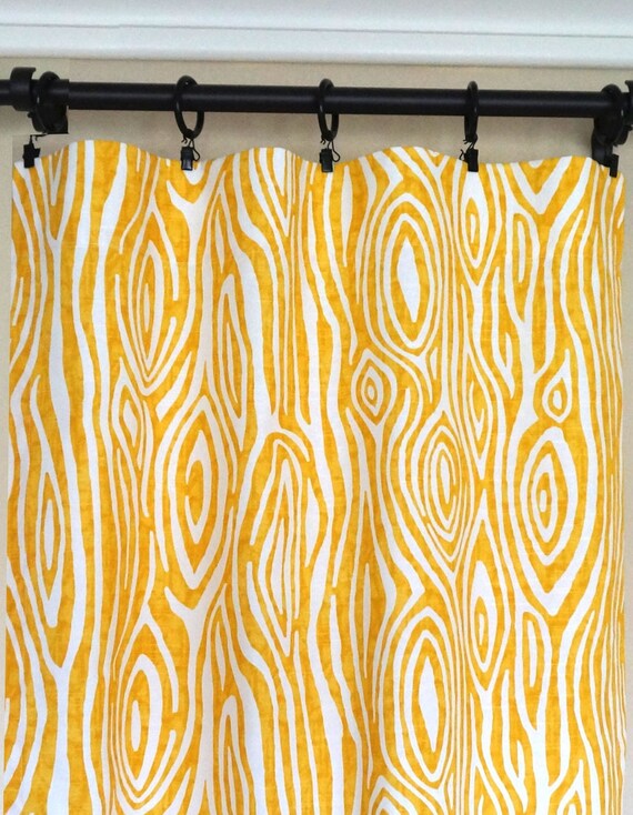 Yellow Window Treatments Anchors Curtains Nautical Curtains Etsy