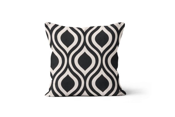 Tear Drop Shape Pillow.Black Oatmeal Tear Drop Shape Pillow.Black Oatmeal
