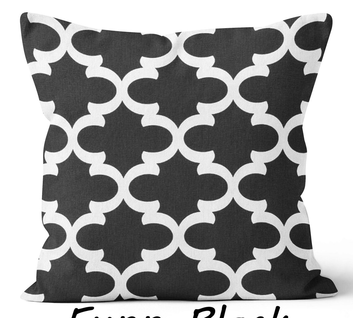 Black and White Decorative Pillows.pillow Covers.greek Key Etsy