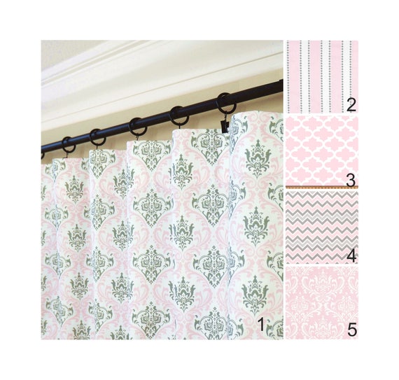 Pink Gray Window Curtains Light Ds Nursery Pink Gray Window Curtains Light, Pink Kitchen Curtains