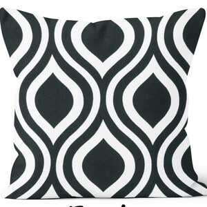 Black and White Decorative Pillows.Pillow Covers.Greek Key Throw Pillows.Black and White Euro Sham.Couch Pillows.Accent Pillows image 4