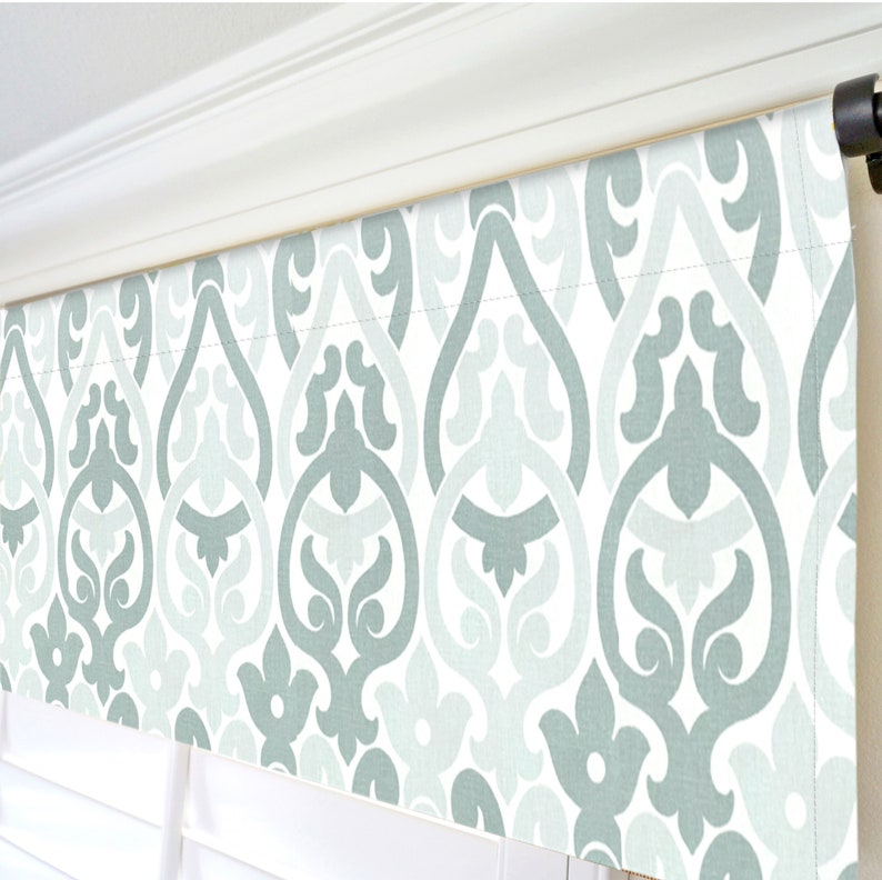 Spa Blue Valance.Mineral Color Window Valance.Green Valance Etsy