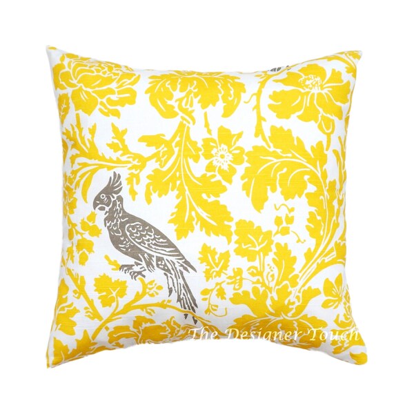 Yellow Bird Pillow Etsy