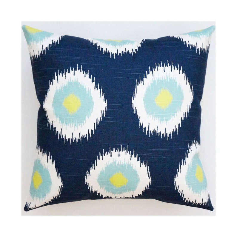 Lime Green Throw Pillow Cover.navy Pillows.blue Pillow.blue Etsy