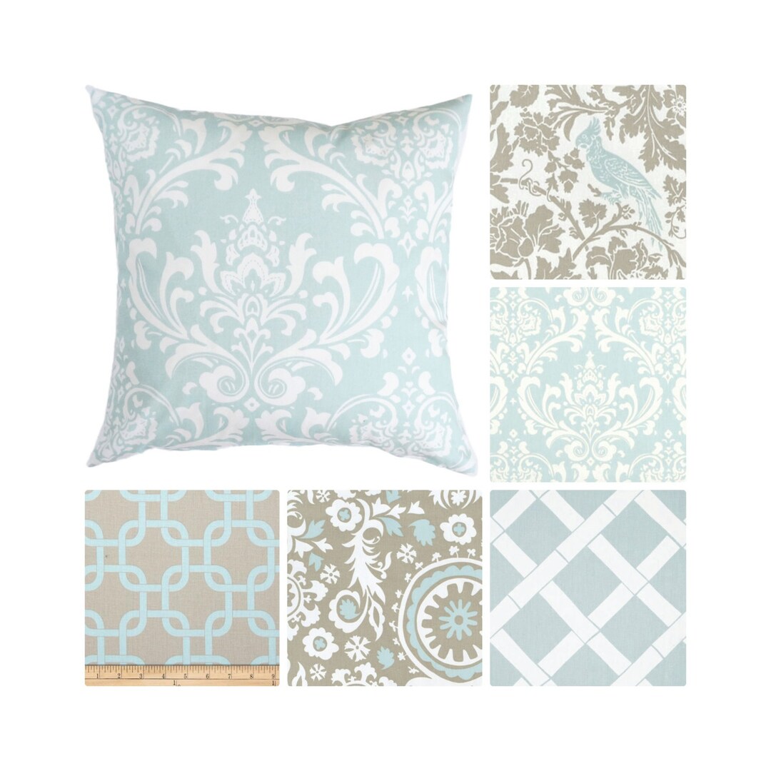 Powder Blue Pillow Covers.taupe Accent Pillows.light Blue Throw Pillows