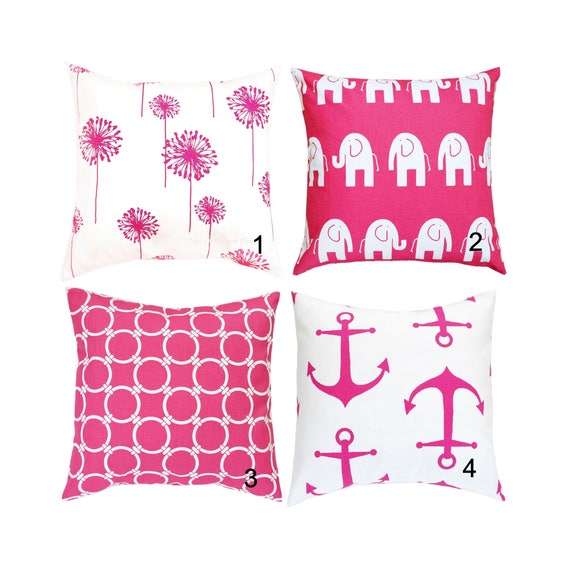 hot pink euro pillow shams