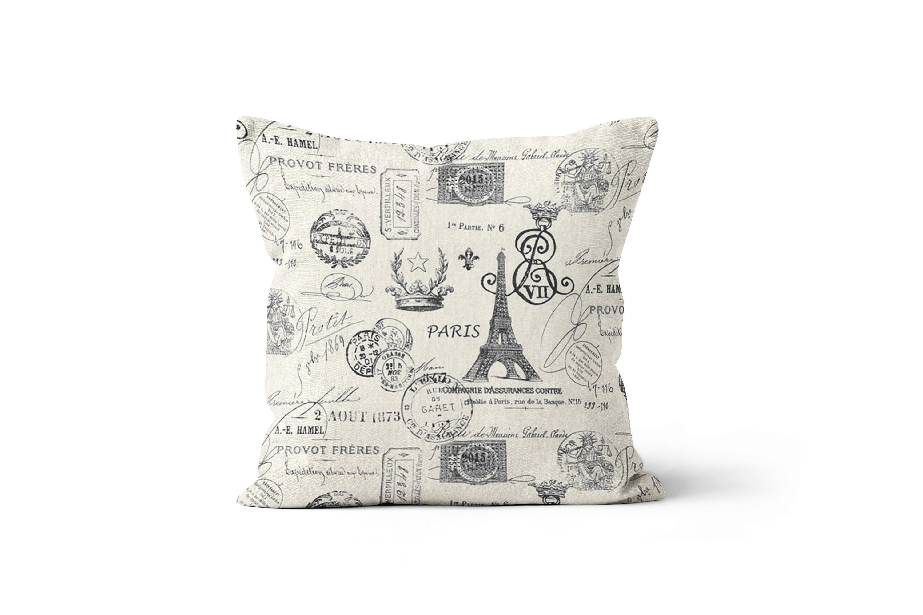 eiffel tower throw pillows