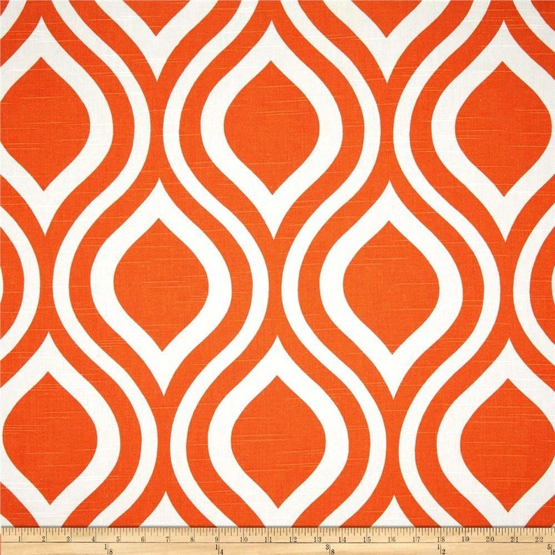 Bright Orange Curtains.window Curtains.red Orange Kitchen Etsy