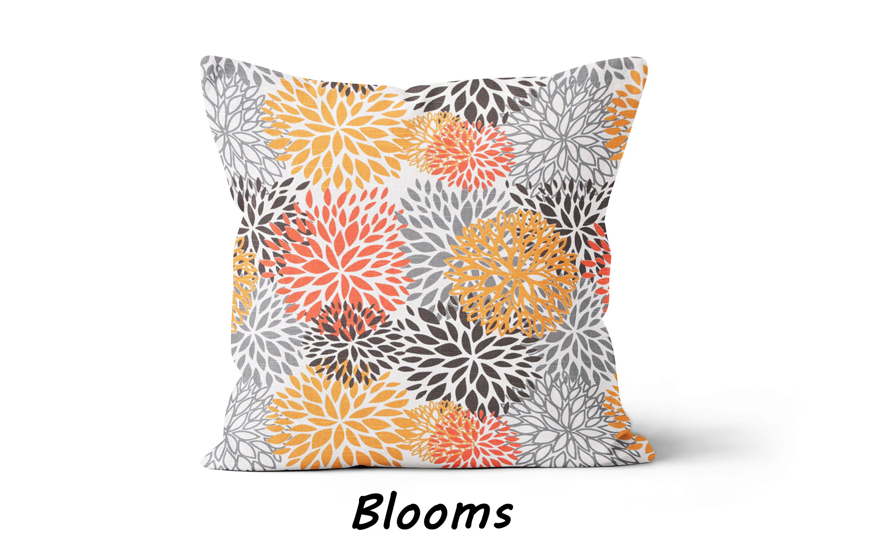 Red Orange Pillow Covers. Orange Grey Throw Pillow. Damask Etsy